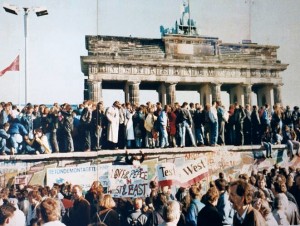 The fall of the Berlin Wall 1989 (From: Wikipedia)