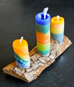 Selbst gegossene Kerzen